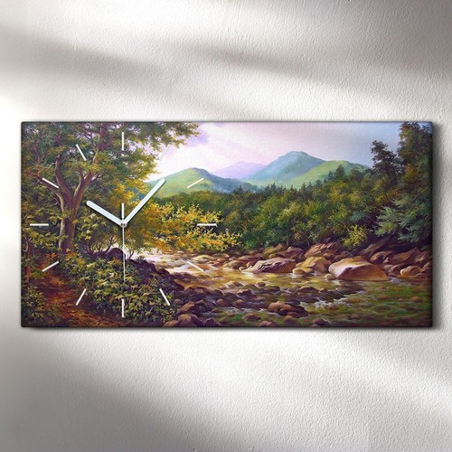 Horloge murale sur toile 60x30