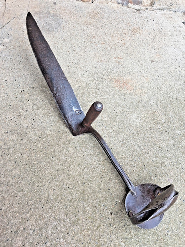 Ancien coupe foin fer forge - ancien,