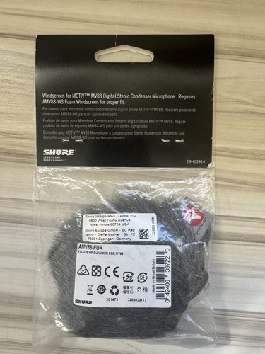 Shure amv88 fur rycote - shure,
