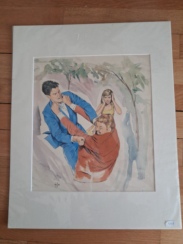 Illustration gouache originale