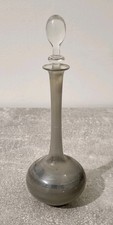 Carafe Pichet Soliflore Miniature En Verre Soufflé Fumé Hauteur 12cm Ancien 