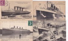 Lot de 4 cartes postales anciennes postcards LE HAVRE PAQUEBOT FRANCE CGT 2