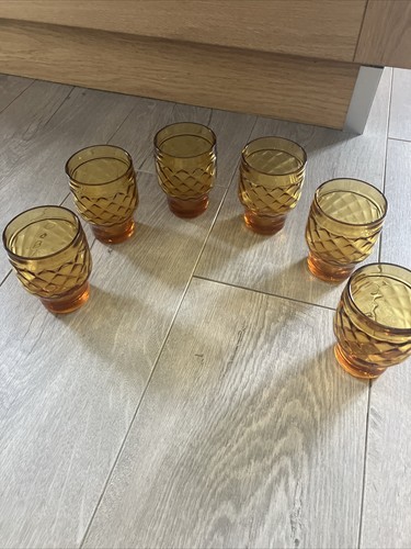 Anciens verres ambre décor - verres,