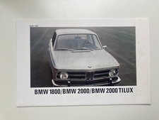 Vintage brochure sales catalogue vente prospectus BMW 1800 2000 Tilux DE
