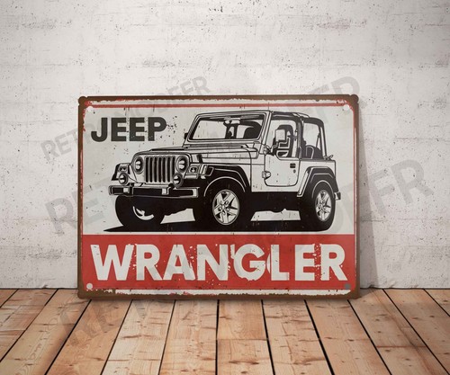 Plaque métal vintage jeep - vintage,