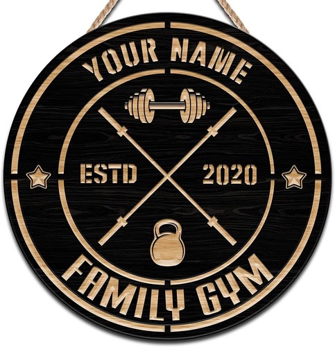 Personalized home gym wood - home,
