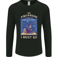 Mon Aquarium Appelle T-Shirt À Manches Longues Pour Hommes Tropical Fish Tank