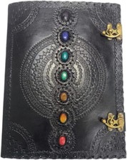 Livre de journal en cuir noir