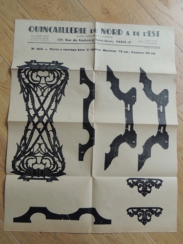 Ancien plan découpe - ancien, de