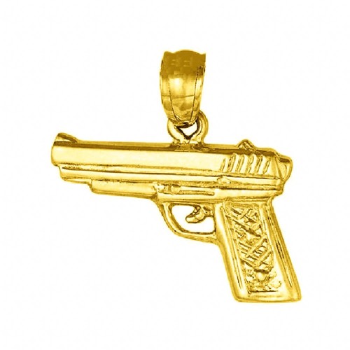 Pendentif arme feu or - pendentif,