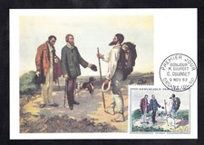 CARTE POSTALE CACHET PREMIER JOUR - TABLEAU DE MAITRE - GUSTAVE COURBET - 1962
