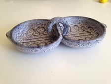 superbe ravier / serviteur apéritif   de JEAN AUSTRUY vallauris  vintage 