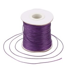 Cordon en polyester ciré pour la fabrication de bijoux bracelets macramé - Bl...