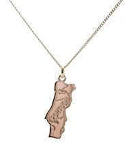 pendentif carte portugal en