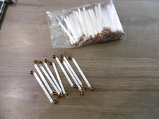 lot 100 anciennes tiges perles pour lustre pampille verre murano H 10,5 cm ambre