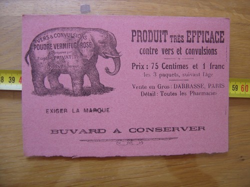 Buvard elephant privat lodeve - buvard,
