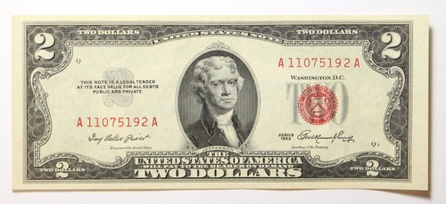 1953 united states note w - $2,