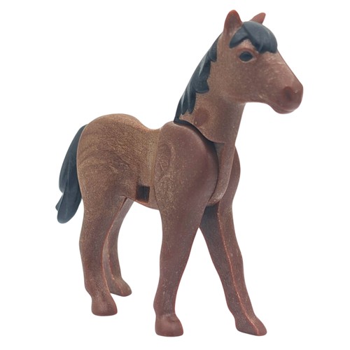 Playmobil cheval marron foncé