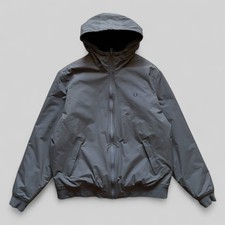 Blouson bomber à capuche homme Fred Perry marron kaki en polyamide - taille XL
