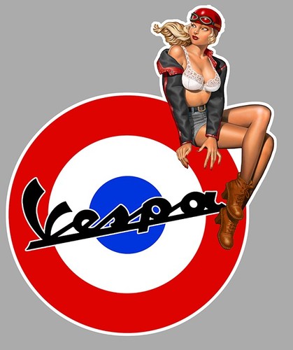 Vespa right pin up - f,