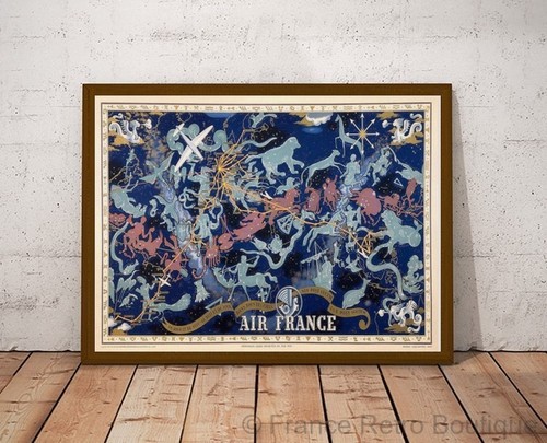 Poster affiche air france - air,