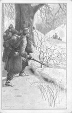 Guerre 1914. Illustrateur, carte illustrée Des militaires  22075