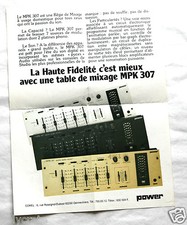Publicité Pub Power Console table mixage MPK 307 an. 80  Hifi Audio