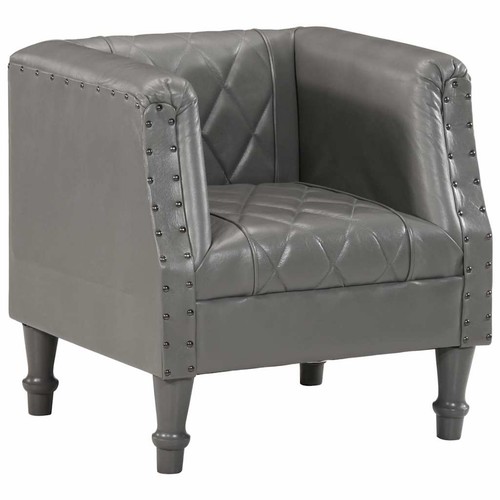 Fauteuil noir cuir véritable - noir,