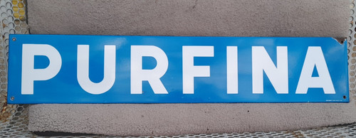 Plaque emaillee purfina 1950 - plaque,