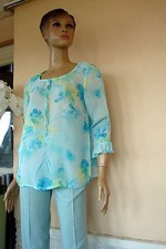 TUNIQUE D ETE FLEURIE BLEU