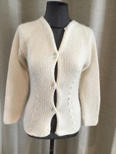 Superbe Pull Gilet Écru 100%