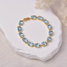 Natural Blue Topaz Bracelet