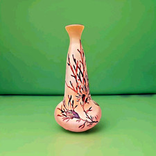 Legras grand vase signé pieds  éléphant en verre multicouche décor Algues Marine