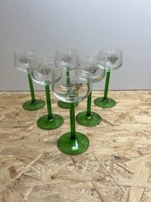 Lot De 6 Verres à Vins Pied Vert Alsace Cleebourg