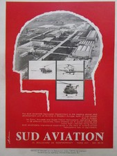 2/1965 PUB SUD AVIATION HELICOPTER ALOUETTE 2 3 SUPER FRELON ORIGINAL AD