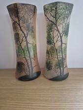 2 VASES ATTRIBUÉS À LEGRAS  MODELE DIABOLO