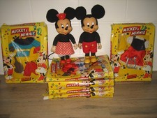 Jouet  Ancien Mickey & Minnie AJENA 23 cm Déguisements.. Année 70 TBE