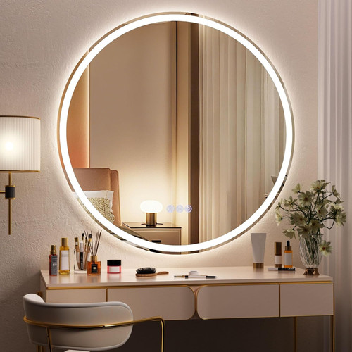 Led round bathroom - led, mirror