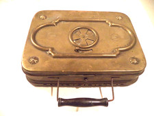 Ancienne chaufferette de voyage en laiton GIRODON & MONTET