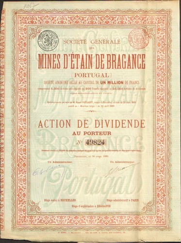 Mines etain bragance - mines, d'etain