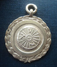 Vintage Argent Sterling Fléchettes Médaille / Montre Fob 1944 - D.Murray De Deux