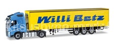 Herpa 1/50 Volvo FH Gl. Low Deck Rideau Toile Semi-Remorque Willi Betz Neuf