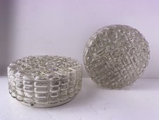 2 plafonnier   verre Erco Vintage Années 70 Space Age Design Bubble