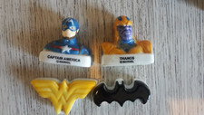 FÈVES MARVEL X4 BATMAN WONDER WOMAN CAPTAIN AMERICA