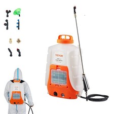 Pulvérisateur Électrique à Dos à Batterie Pression Réglable 0-6,2 bar 16 L