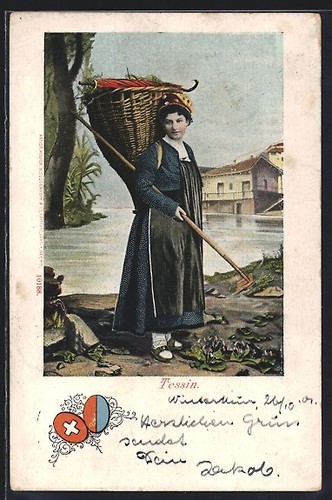 Tessin servante costume - servante,