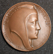 MEDAILLE bronze  MARIANNE par