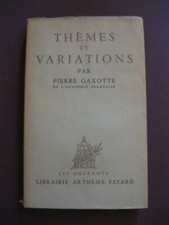 thème et variations Pierre Gaxotte