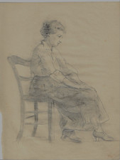DESSIN DEBUT XXème FEMME