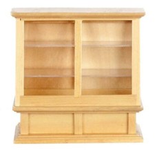 Vitrine En Chêne Clair Pour Maison De Poupées Mobilier Miniature Magasin